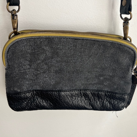 pistil Bags Pistil Crossbody Black Vegan Leather Denim Bag Purse